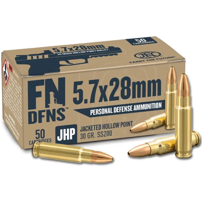 FN 10700030 5.7x28mm 30 gr Personal Defence Ammo Jacket Hollow Point 50 Per Box