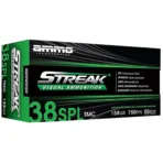 Ammo Inc 38158TMCSTRKGRN50 Streak Visual (GREEN) 38Special 158gr Total Metal Case 50 Per Box