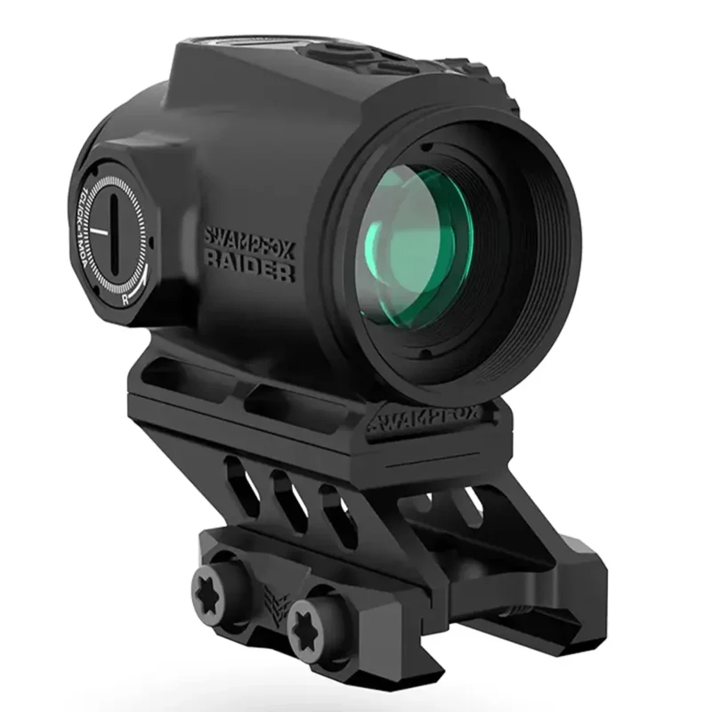 Swampfox Optics RMPS120G6 Raider Micro Prism Black 1x 20mm Tube 6 MOA Green Dot Reticle Green Laser