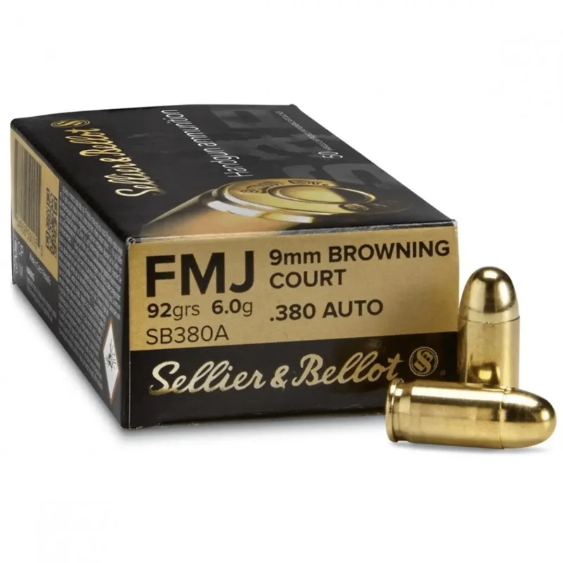 Sellier & Bellot SB380A Handgun 380ACP 92gr Full Metal Jacket 50 Per Box