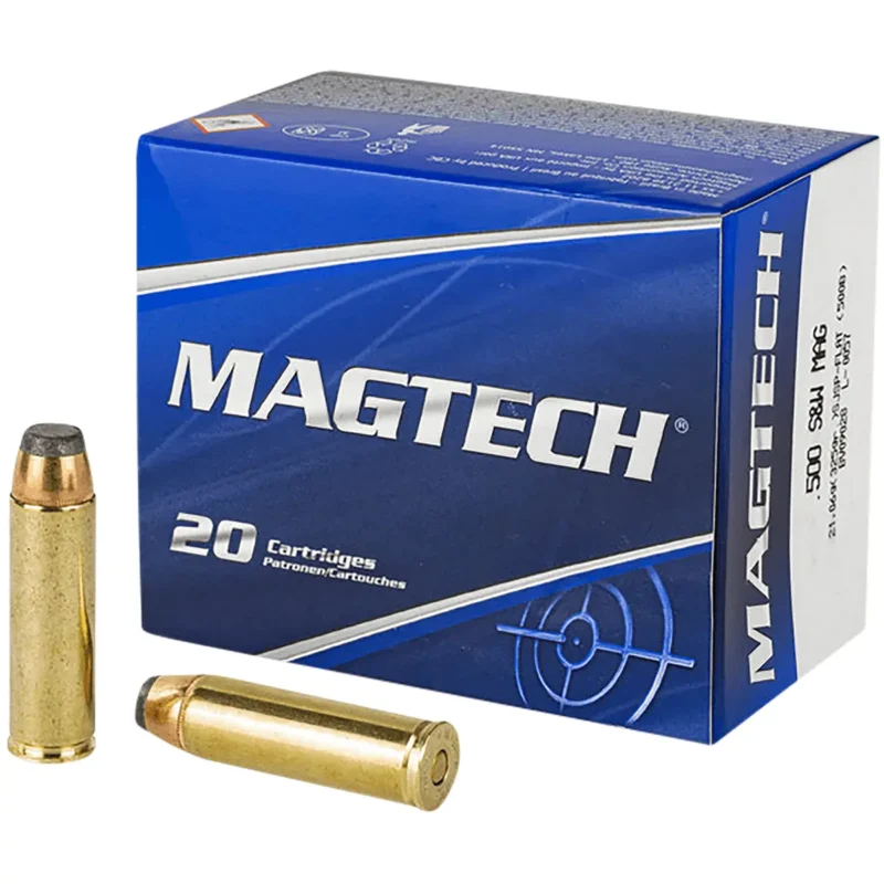 Magtech Range/Training 500 S&W Mag 325 gr Semi Jacketed Soft Point Flat 20 Per Box 500B