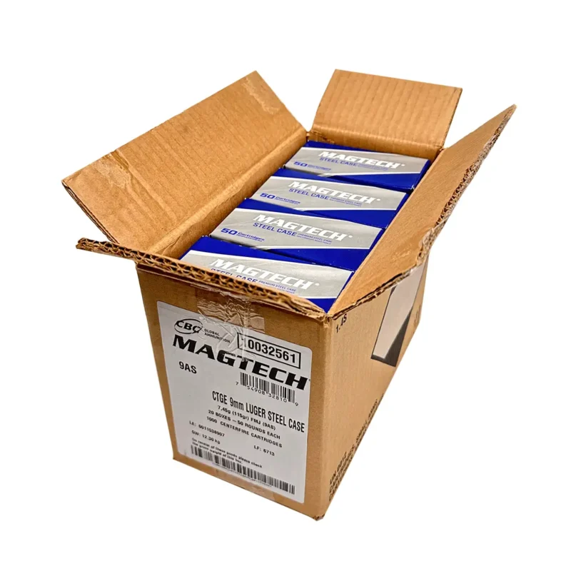 Magtech 9AS 9mm 115 gr Steel Casing Full Metal Jacket 1000 Round Case